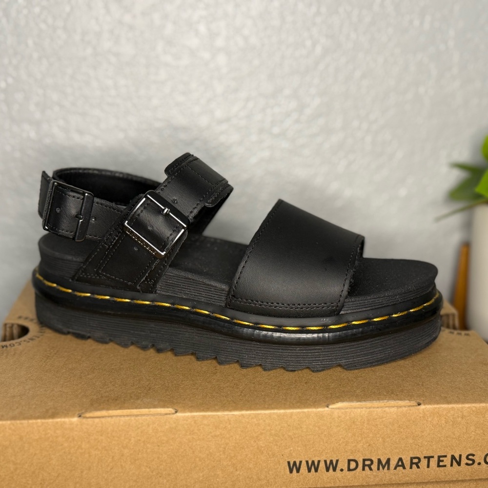 DR. MARTENS, Voss Women’s Leather Strap Sandals, Black - Picture 2 of 10